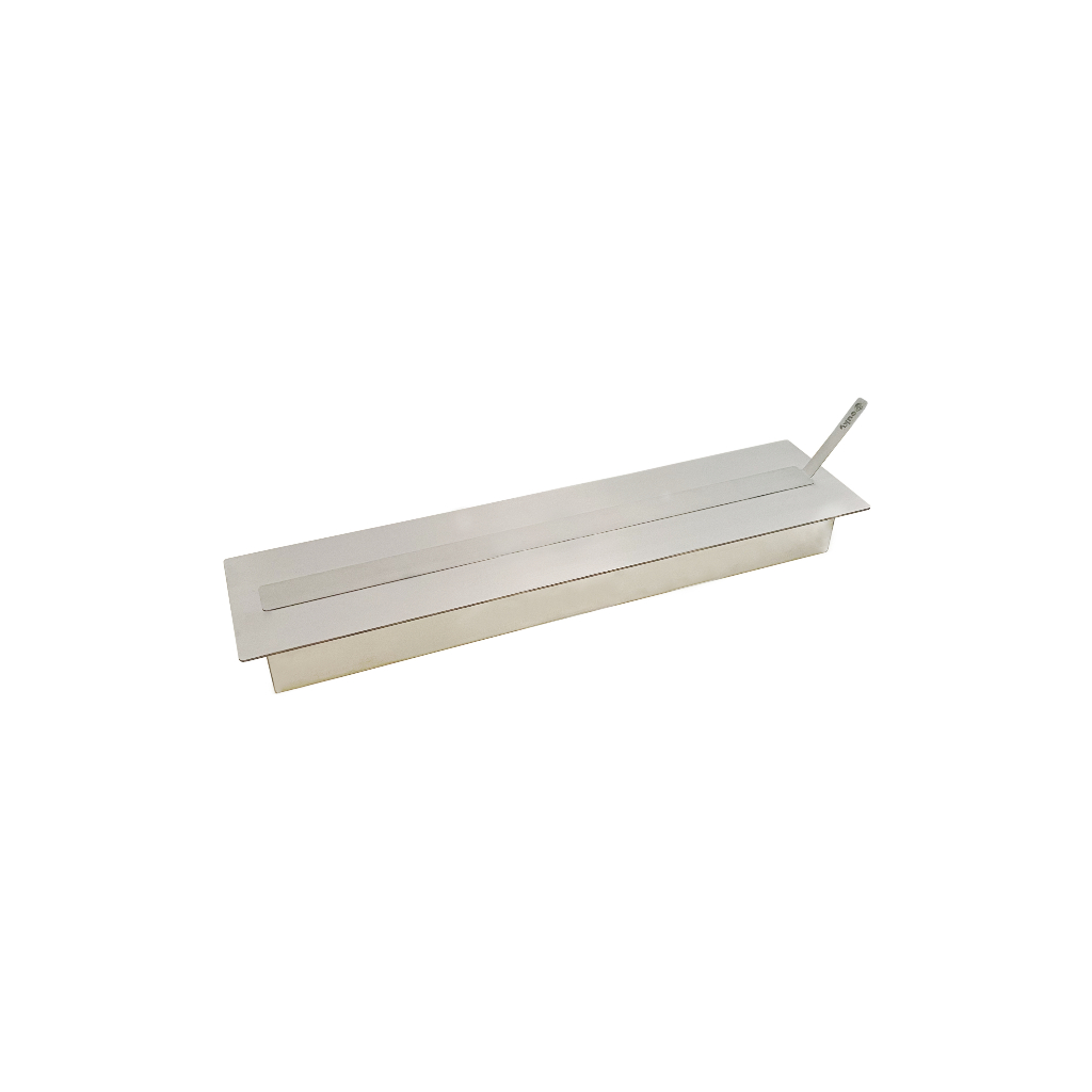 Queimador Lareira Ecológica 65 cm Inox Embutir Sobrepor Dormente Granito Mármore Álcool Etanol