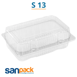 Embalagem Retangular Descartável Pequena bolo, doces, salgados, lanches S13 cx50un