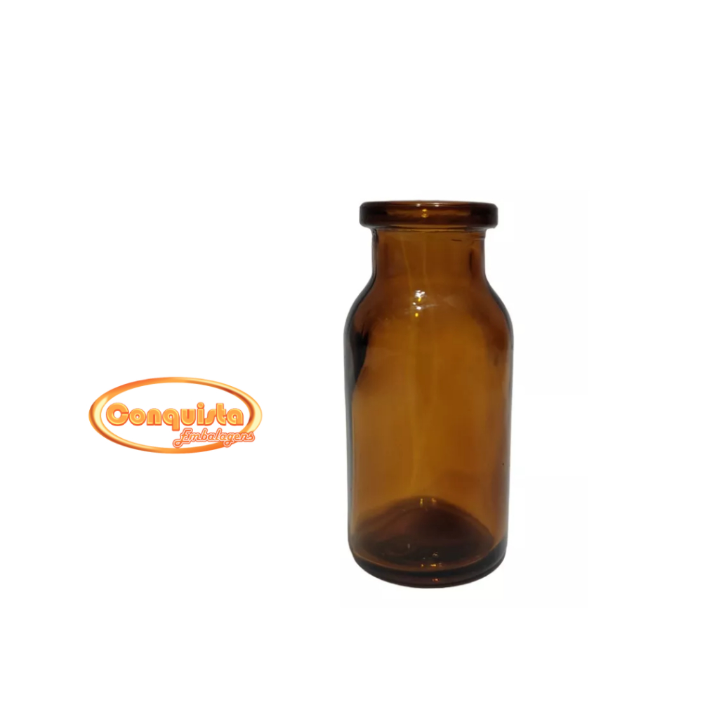 100 Frascos De Vidro Âmbar Penicilina 10ml (Somente o Vidro)