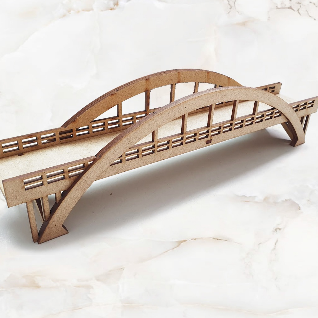 Ponte em Arco para Maquetes Dioramas e Ferromodelismo Trem- Escala Ho 1:87 / mdf p/ Pintura em Oferta na Shopee