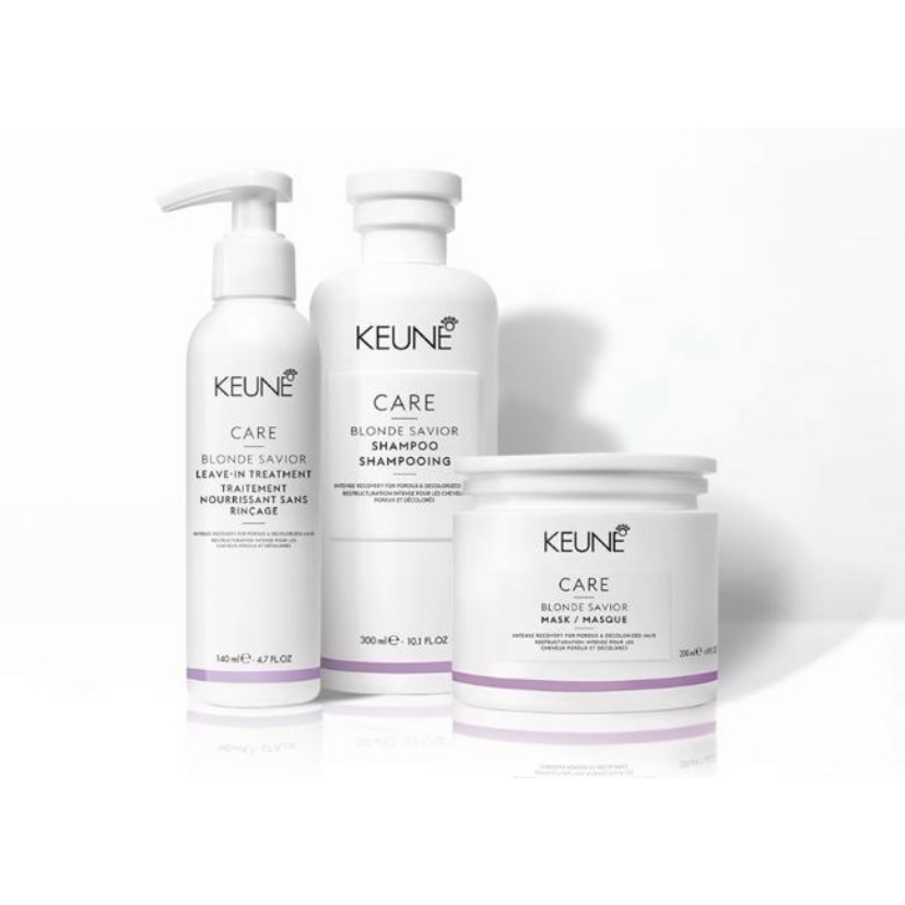 Keune Care Blonde Savior Kit Shampoo 300ml + Máscara 200ml + Leave In 140ml