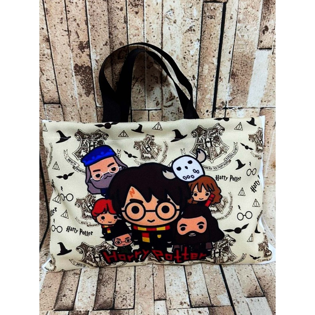 Sacolinha Eco Bag 28x19cm Personalizada Harry Potter Cute  Festa Aniversário Lembrancinha Saquinho Infantil