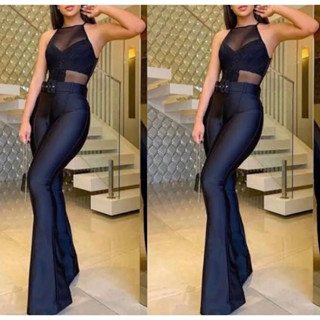 Calça feminino flare Com Cinto 2 bolso atrás em Oferta na Shopee