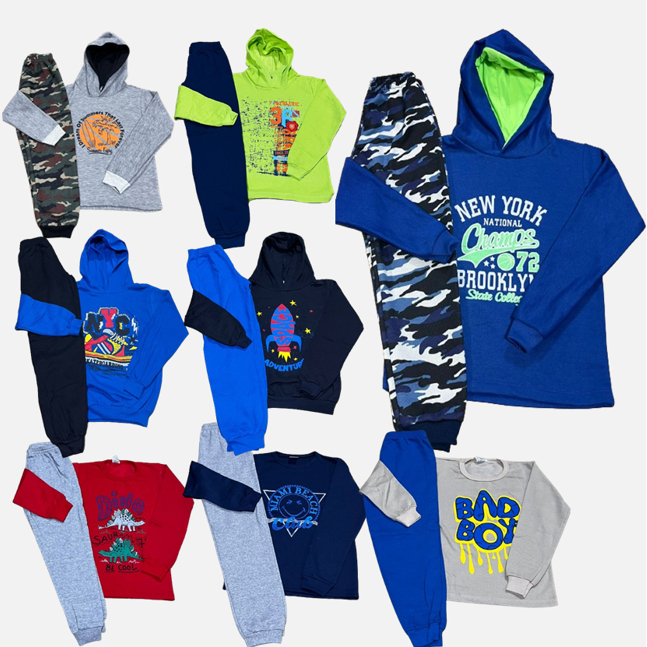 KIT c/ 03 Conjuntos ou KIT c/ 02 Conjuntos de Moletom infantil Meninos Algodão inverno