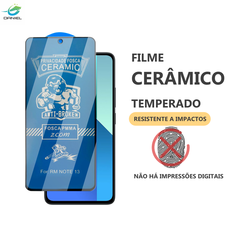 Película Ceramica Privacidade Fosca Anti Spy para Redmi NOTE 13 RM NOTE8/NOTE 8T NOTE 7 9T NOTE8 PRO POCO M3 NOTE10 4G 5G 10S NOTE 10T  NOTE 10 PRO LG K42 K52 K62 NOTE11 4g NOTE 12S