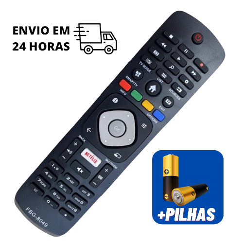 Controle Remoto para TV Philips Smart com Netflix 8049