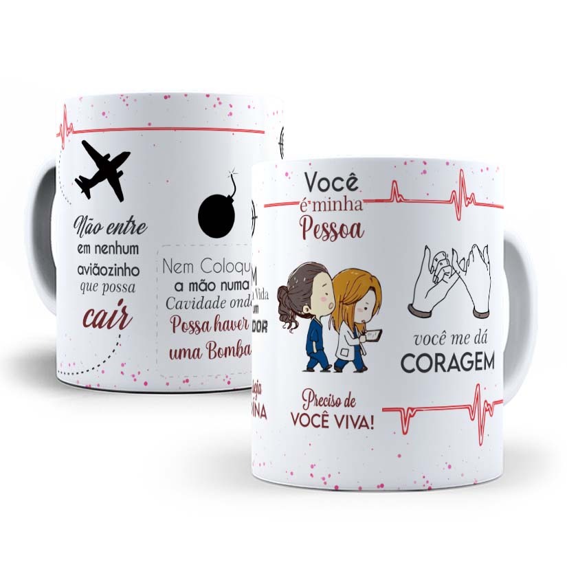 Caneca Não entre em um avião - Você é minha Pessoa - Grey's Anatomy em Oferta na Shopee