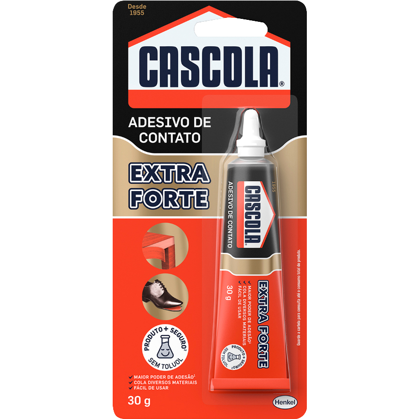 Cola Sapateiro Adesivo De Contato Cascola Extra Bisnaga 30g  Extra Forte Envio Ja PROMOÇÃO