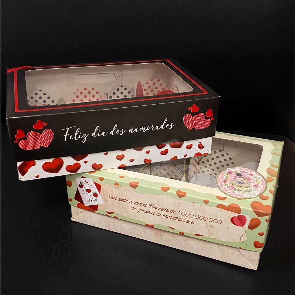 10 Unidades Caixa Doce Fino Caixa presente morango do amor em Oferta na Shopee