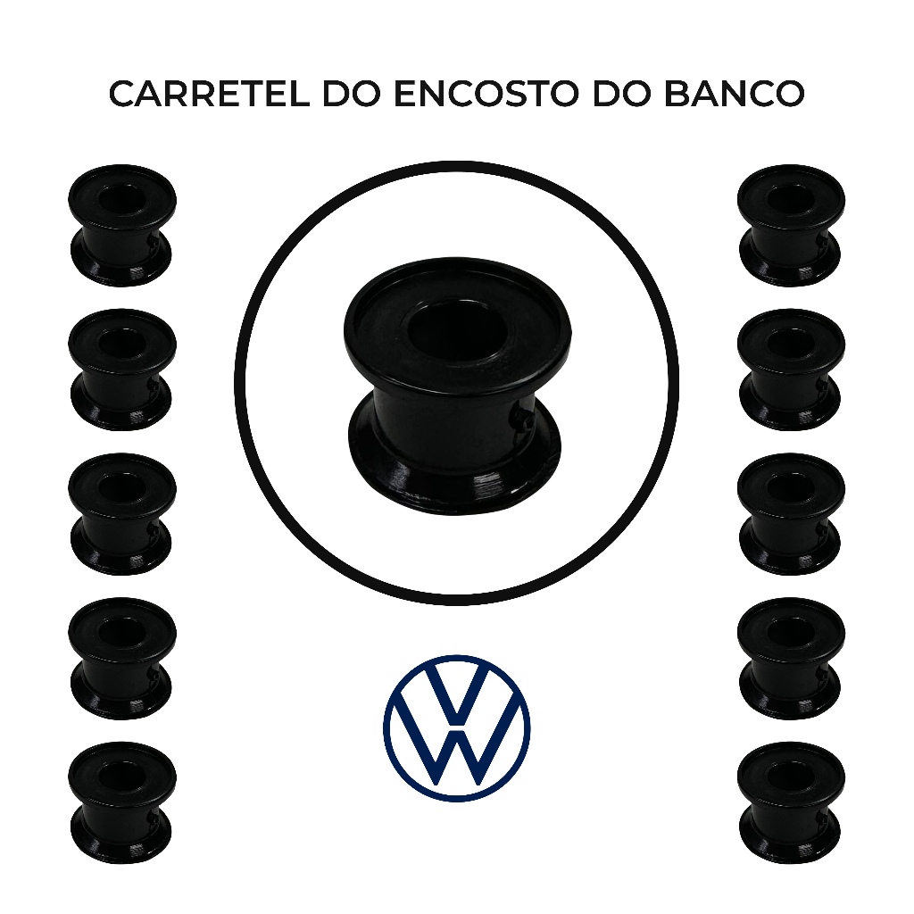 Grampo Carretel De Deslize Do Banco Volkswagen Fusca Brasilia Gol Santana Quantum