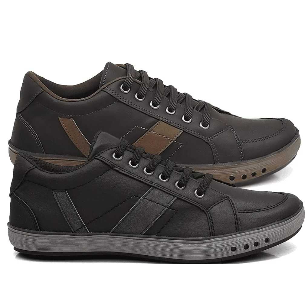 Kit 2 Pares Sapatenis Casual esportivo  Sapato elástico Super Confortável festas casamentos eventos