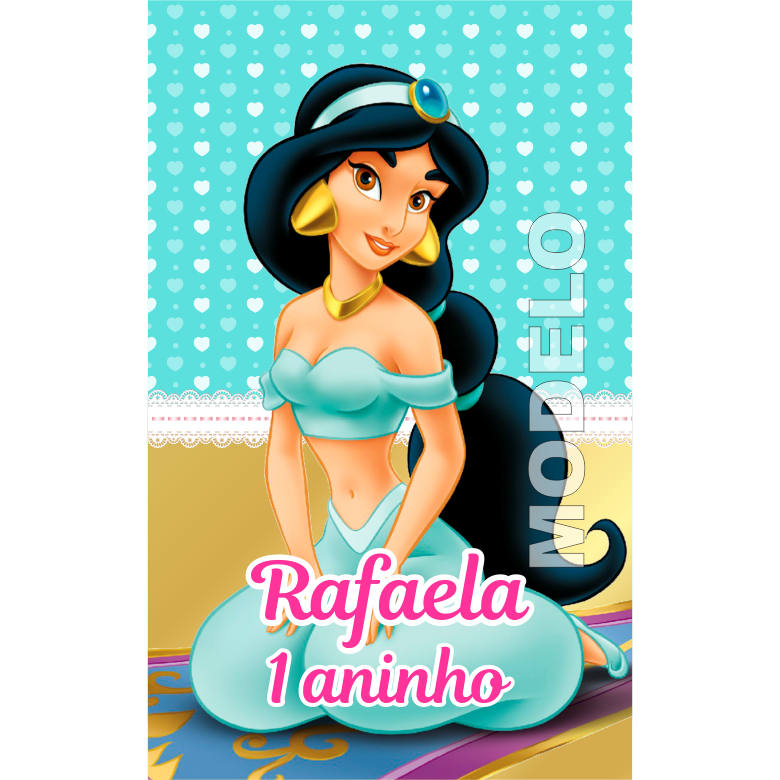 15 Adesivos Tubete Aladdin - Etiqueta - Rótulo Personalizado