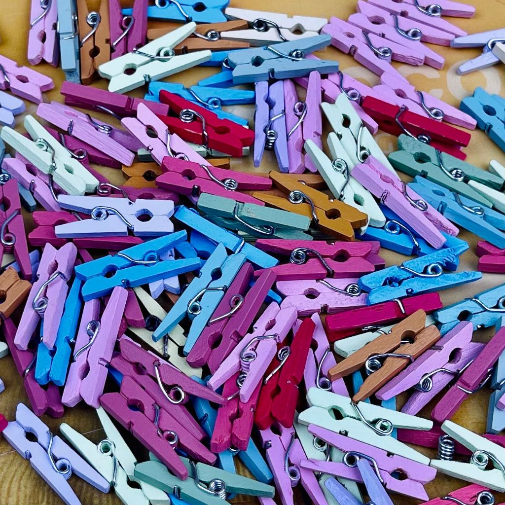 300 Mini Pregadores Prendedores Colorido Para Drinks Cartões Lembranças