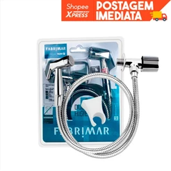 Ducha Higiênica Para Banheiro Metal Gatilho Mangueira 1,20m Com Registro Cromado
