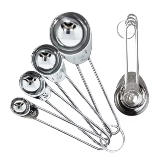 Kit Colheres Medidoras 4 Peças Inox Medidas Cozinha
