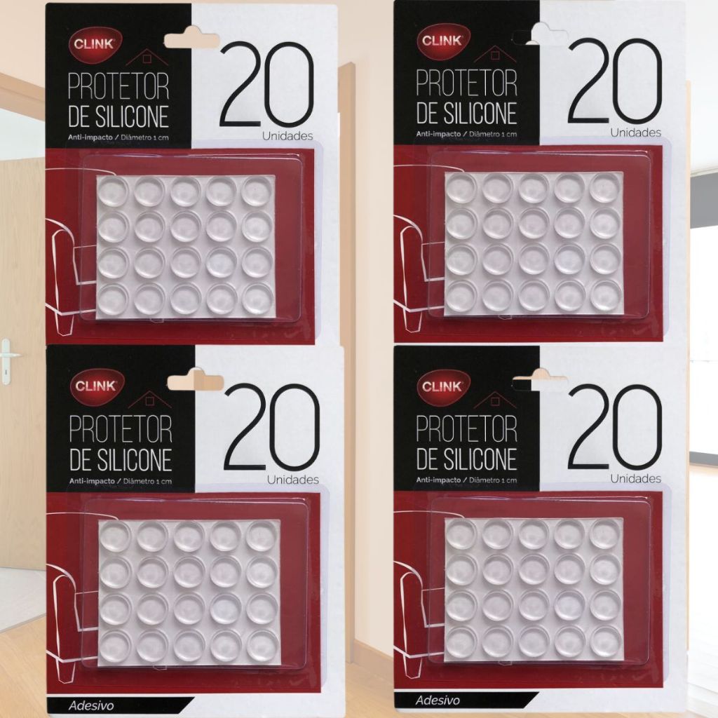 KIT 4 Protetores De Porta De Silicone Anti Impacto Protetor de Parede e Móveis em Oferta na Shopee
