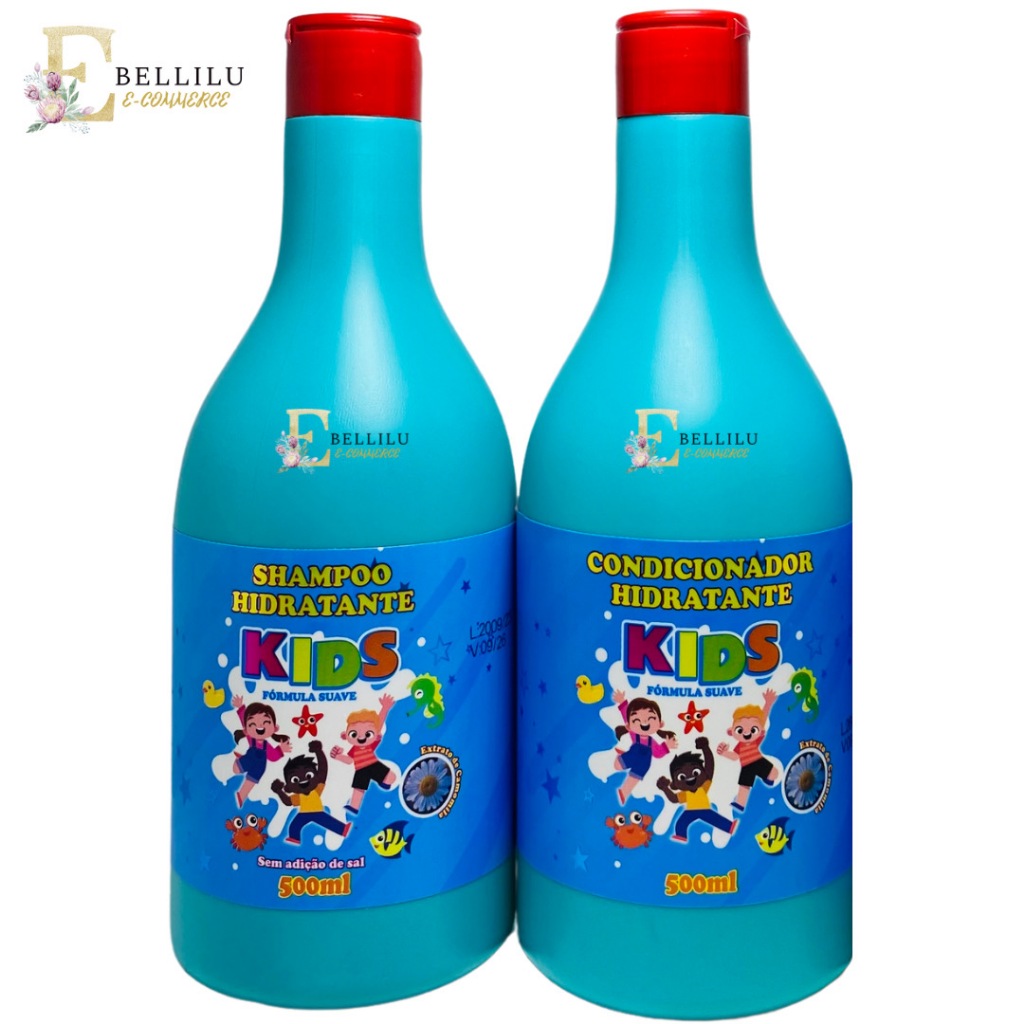 Shampoo e Condicionador Kids Meninos Maycrene - 2x500ml - Kit de Hidratação para Crianças