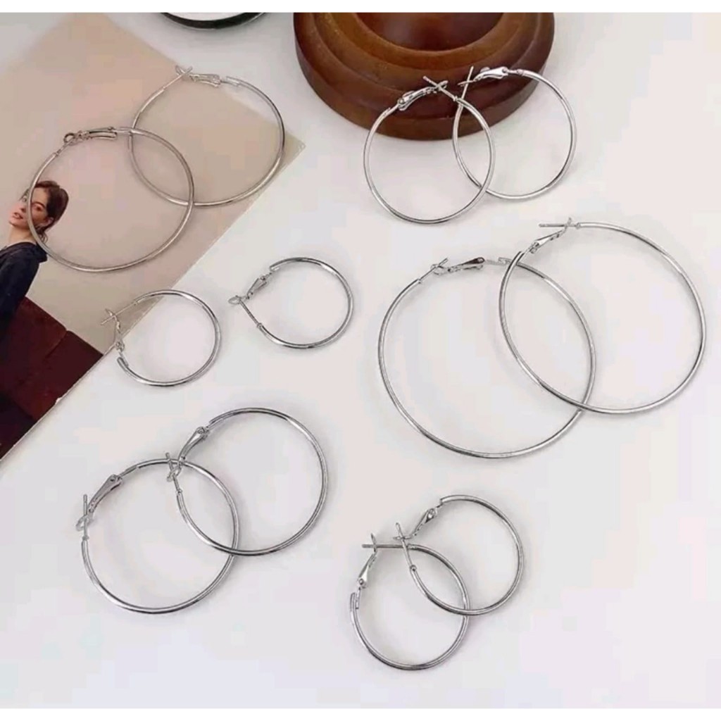 5 Pares Brinco De Argola Tamanhos Sortidos /Prata /Dourado em Oferta na Shopee