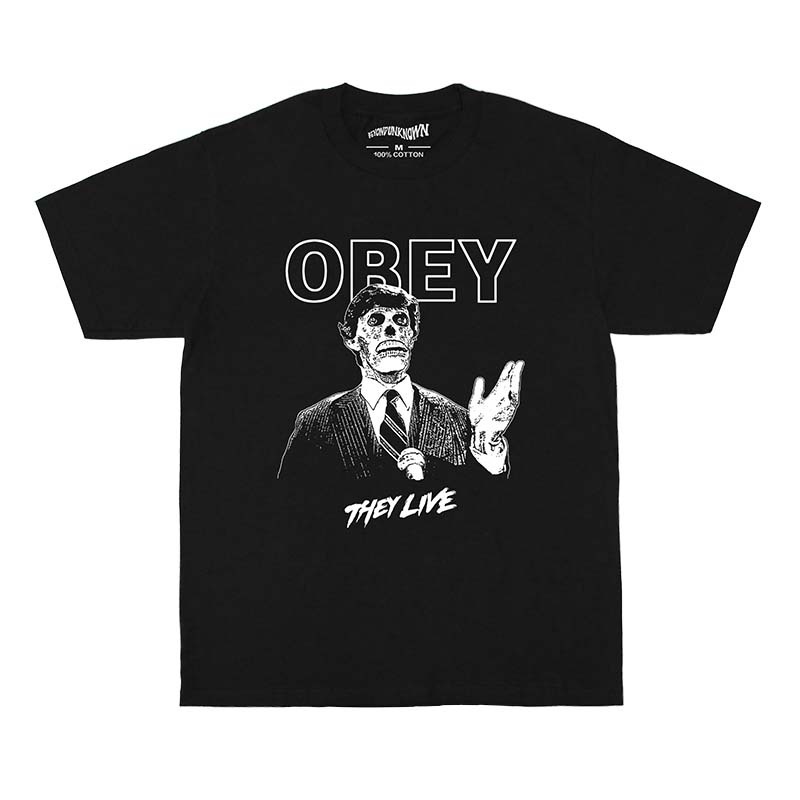 Camiseta Básica Unissex Obey They Live Zombie
