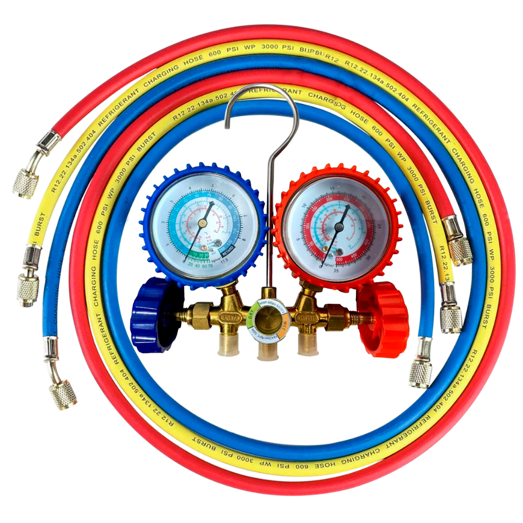 Manifold Analógico Para Ar Condicionado Freezer Geladeira Refrigeração R12 / R22 / R134 / R404
