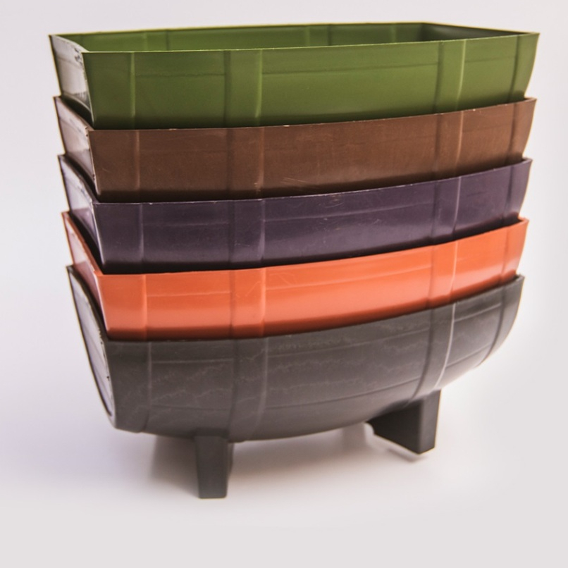 Kit 4 Vaso Jardineira Floreira Plástico Barril Plantas em Oferta na Shopee