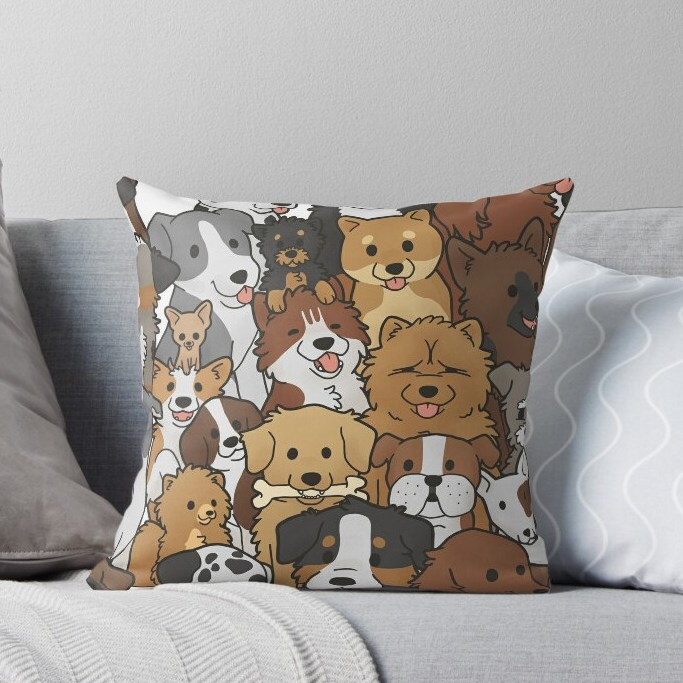 Decora Geek Capa de almofada Dog pet cute cachorros pet lovers