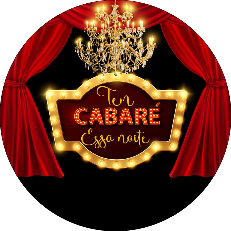Painel De Festa Redondo Em Tecido - Tem Cabaré Essa Noite 011