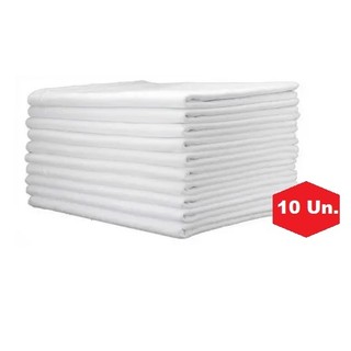KIT 10 PANO DE CHÃO ALVEJADO/PANO DE CHÃO BRANCO/SACO ALVEJADO/PANO DE CHÃO
