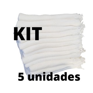 KIT 5 PANO DE CHÃO ALVEJADO/PANO DE CHÃO BRANCO/SACO ALVEJADO/PANO ALVEJADO/PANO DE CHÃO