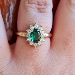 Anel Pedra Verde, Lilás e Rosa Claro moeda antiga em Oferta na Shopee