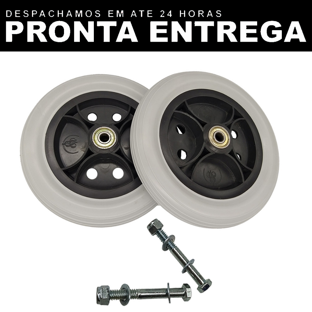 Roda Dianteira Aro 6 Jaguaribe Para Cadeira De Rodas ( PAR ) Pronta Entrega