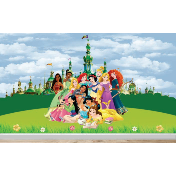 papel de parede princesas jardim do castelo esmeralda