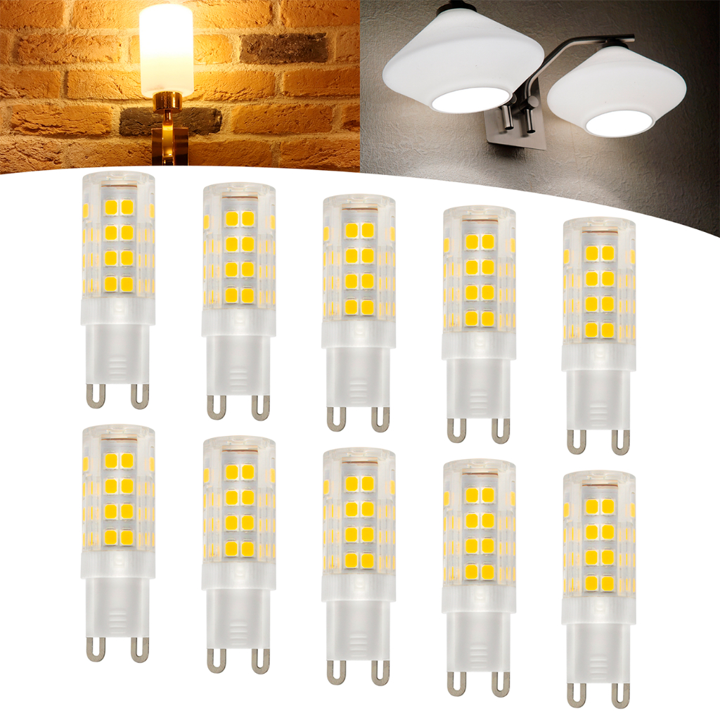 Kit 10 Lâmpadas Led G9 Halopim 7w Bivolt Luz Branco Frio / Branco Quente em Oferta na Shopee