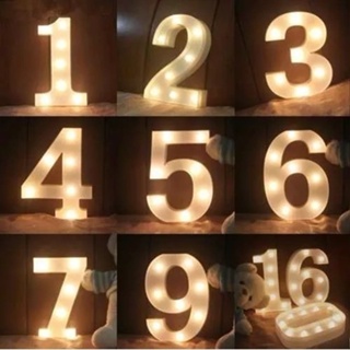 luminária decorativa numero led 3d 22cm em Oferta na Shopee
