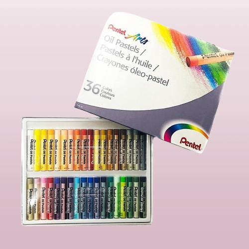 Giz Pastel Oleoso Estojo C/36 Cores Pentel.