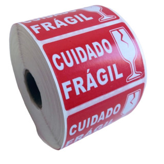 Etiqueta Adesiva Selo Cuidado Frágil 60x40