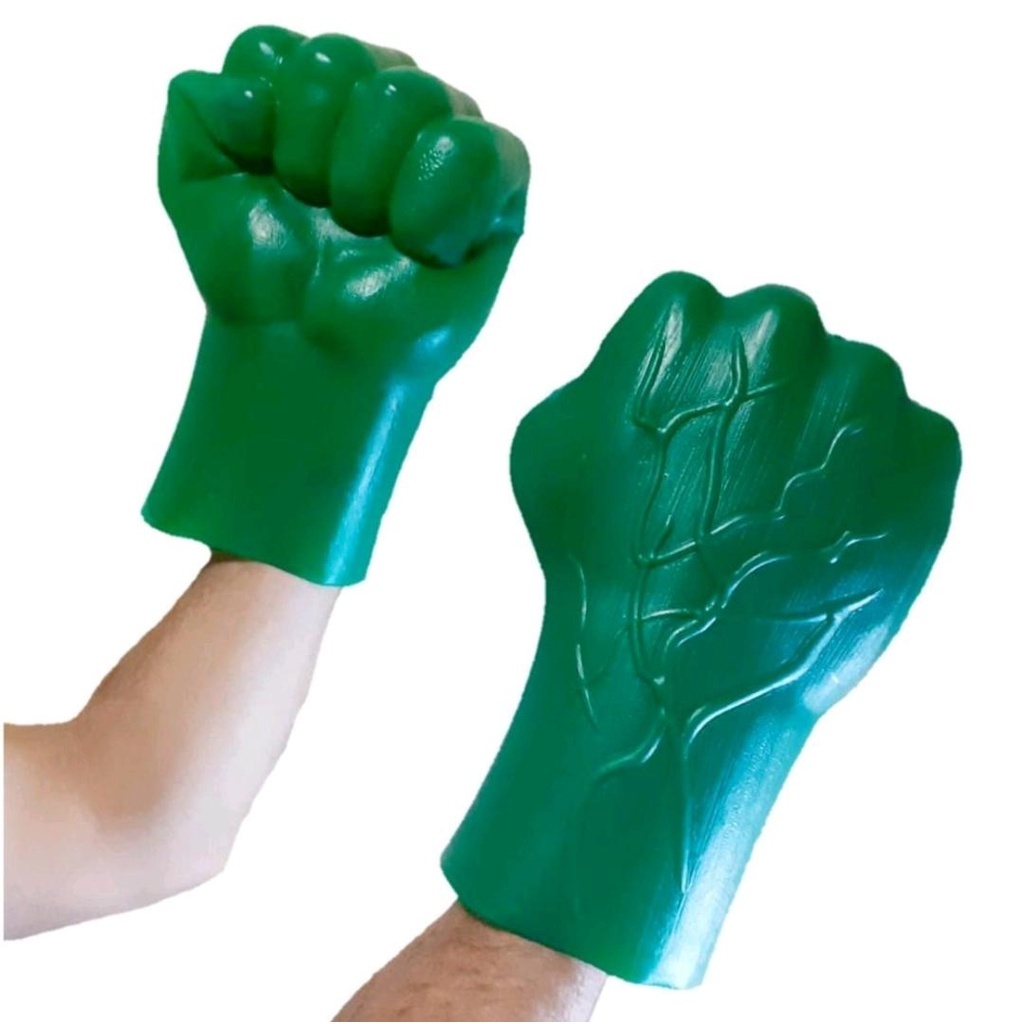 Luvas Hulk Vingadores Brinquedo Infantil Kit Par De Luvas Do Hulk punhos Verde em Oferta na Shopee