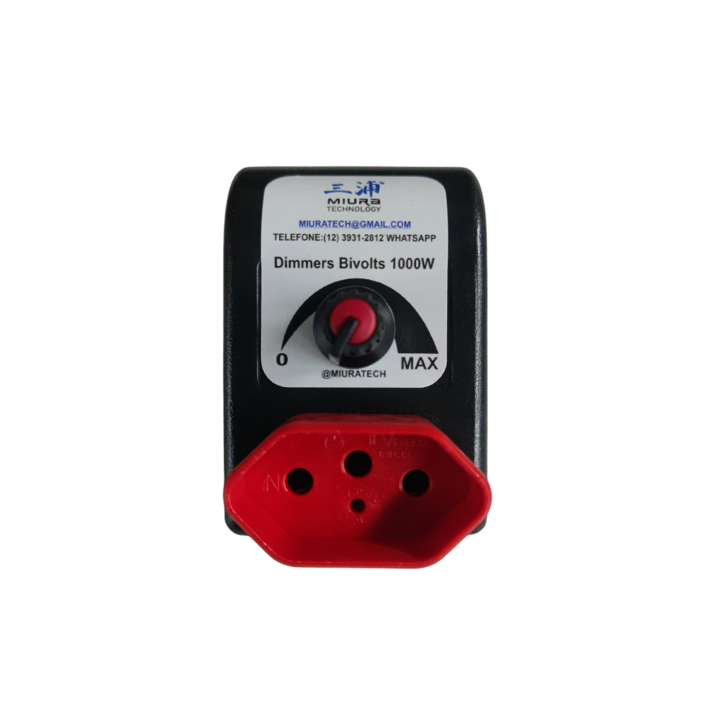 Dimmer 1000W ou 2000W - Bivolt Automático Miura Tech