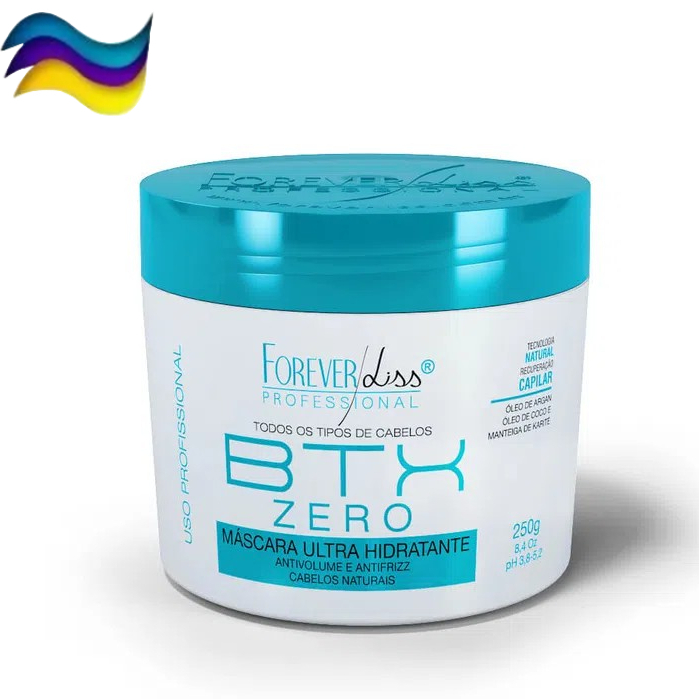 Forever Liss Máscara Btx Zero Ultra Hidratante 250gr - Tratamento Realinhamento Capilar