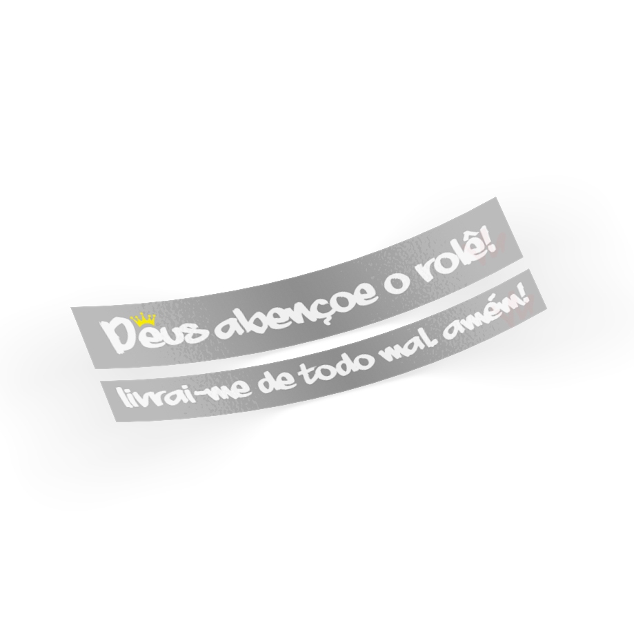 2 adesivos (1 Deus Abençoe o rolê + 1 Livrai-me de todo mal. Amém!) Carro Moto — imagem 2 de 2