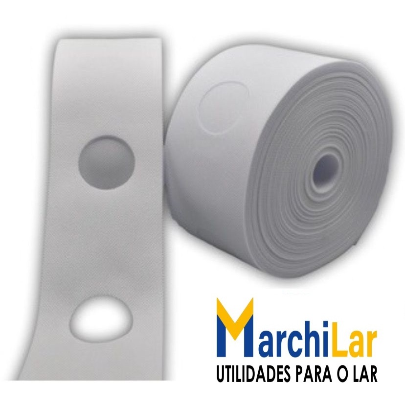 Entretela TNT P/ Cortina C/Furo 10cm (28mm) -150gm - Diversas Medidas em Oferta na Shopee