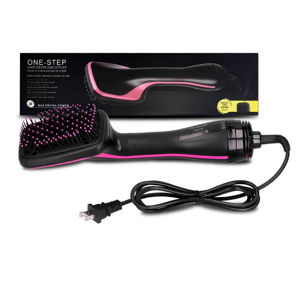 Escova Elétrica Secadora 110v Seca E Alisa Prática Portátil