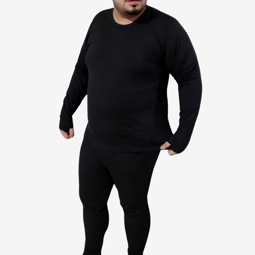 Plus Size Conjunto Térmico Completo Blusa e Calça Forro Fleece P AO G6