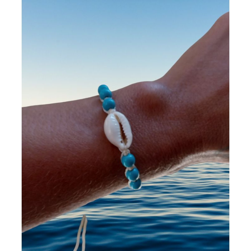 Pulseira | Tornozeleira Macramê Búzio Hippie | Pulseira Verão| Pulseira com Búzios