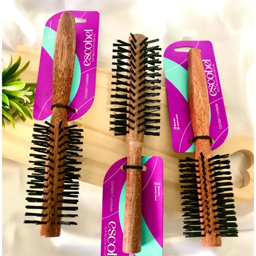 Escova de Cabelo de Madeira- Escobel em Oferta na Shopee