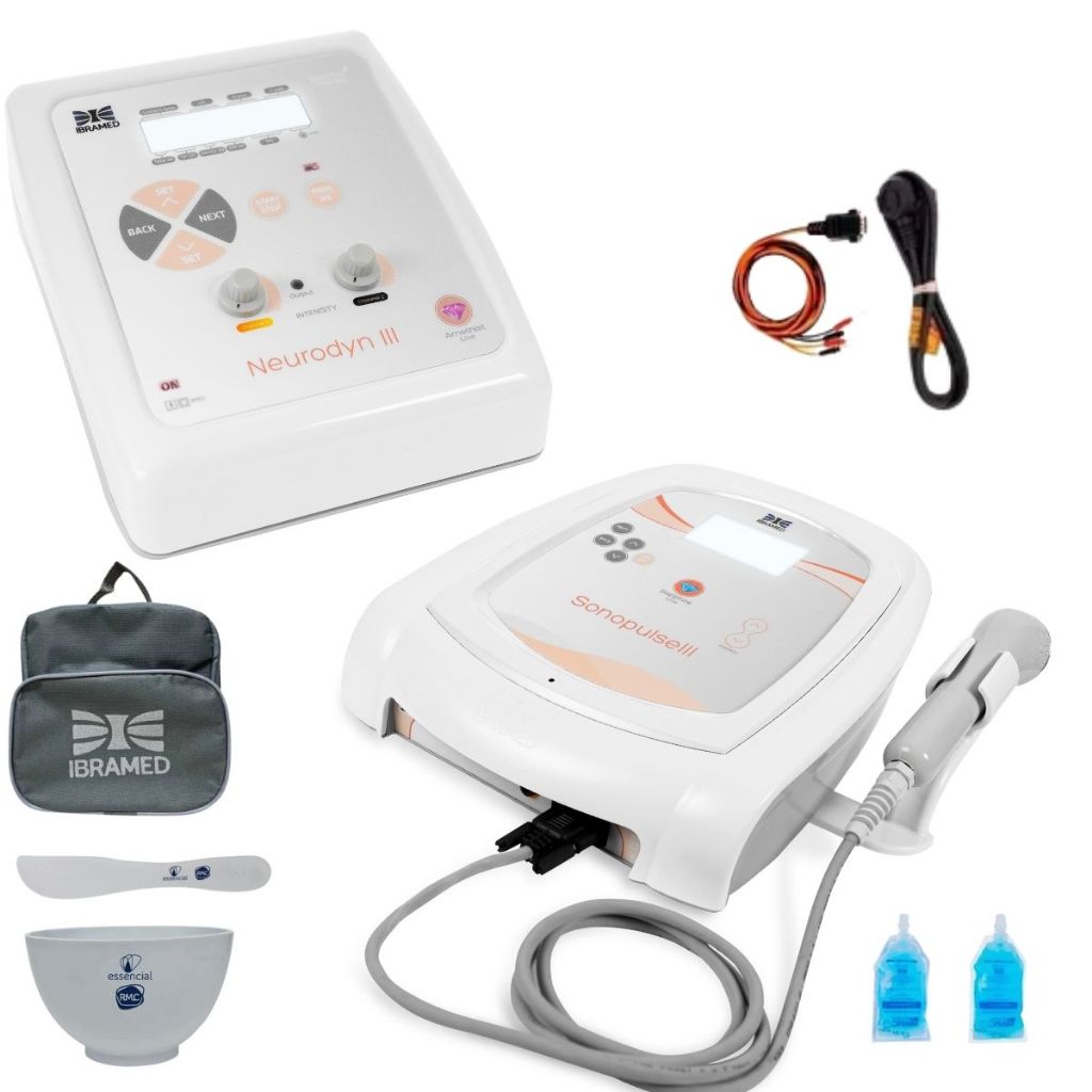 Kit Neurodyn III  Tens Fes + Sonopulse III 1 e 3mhz Ibramed - Health