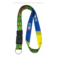 Chaveiro Cordão Pescoço Dupla Face Girassol E Tdah