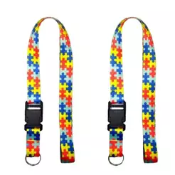 2 Cordões Autista Cordão Moto Pescoço Engate Rápido