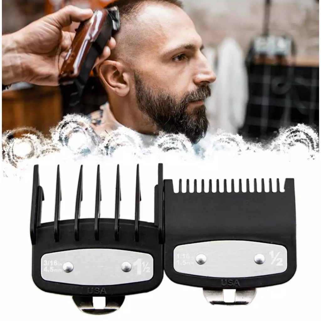 Kit 2 Pentes Disfarce Wahl  Kemei 0.5 Meio + 1.5 Um e Meio