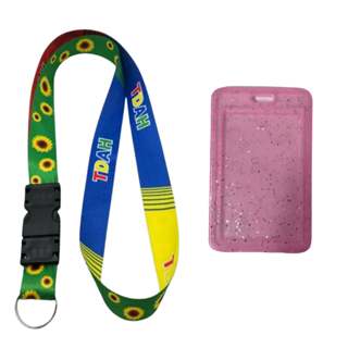 Chaveiro Cordão Dupla Face Girassol E Tdah + Porta Cracha em Oferta na Shopee